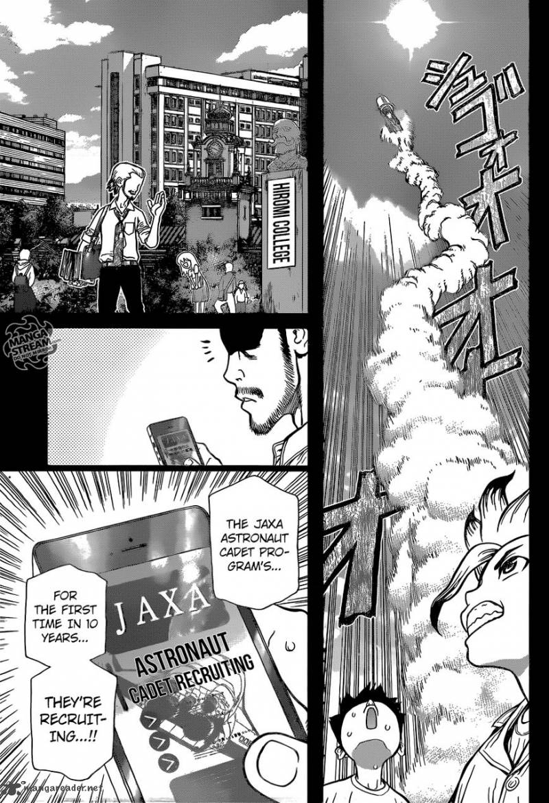 Dr. Stone Manga Chapter 43 page 9 - Humanity's Final Six scene