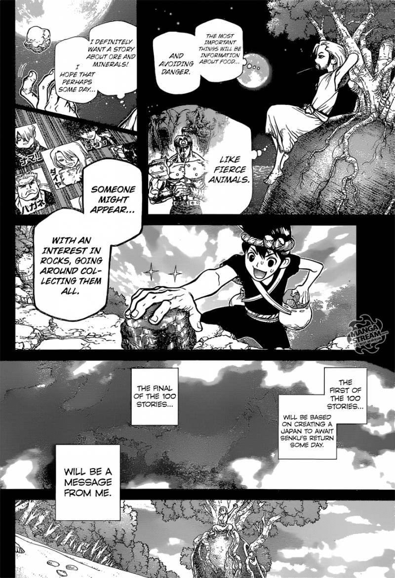Dr. Stone Manga Chapter 45 page 10 - Epilogue of Part 1 (End of Part 1) scene