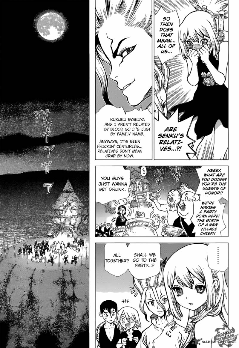 Dr. Stone Manga Chapter 45 page 3 - Epilogue of Part 1 (End of Part 1) scene