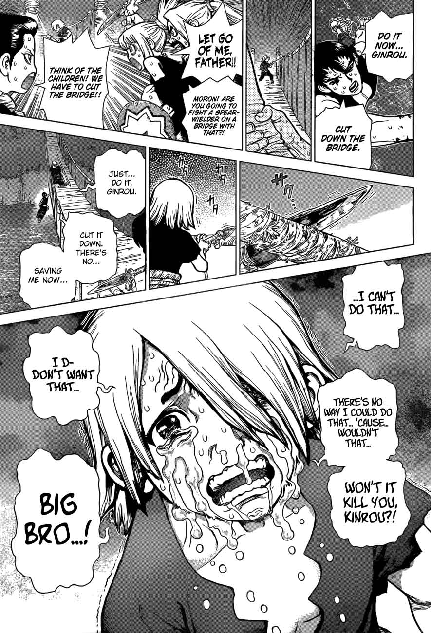Dr. Stone Manga Chapter 46 page 12 - Stone Wars scene