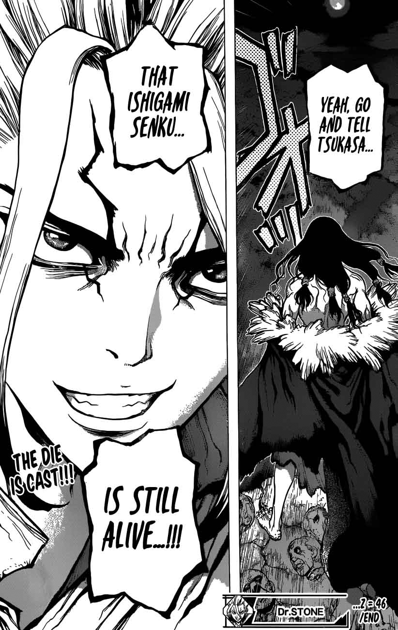 Dr. Stone Manga Chapter 46 page 18 - Stone Wars scene
