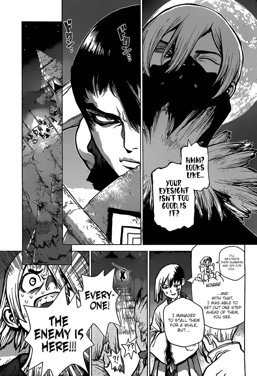 Dr. Stone Manga Chapter 46 page 8 - Stone Wars scene