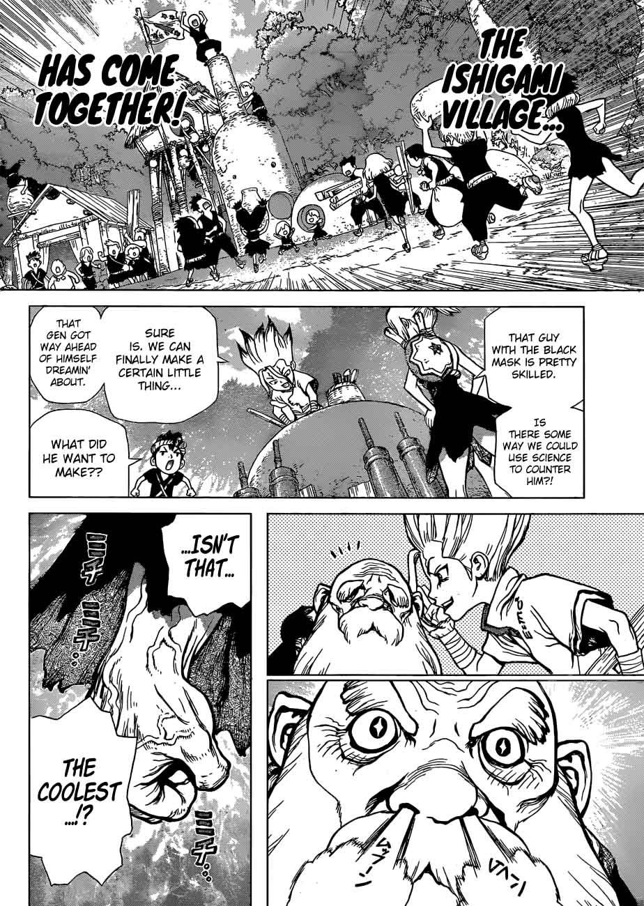 Dr. Stone Manga Chapter 47 page 10 - Science Vs. Power scene