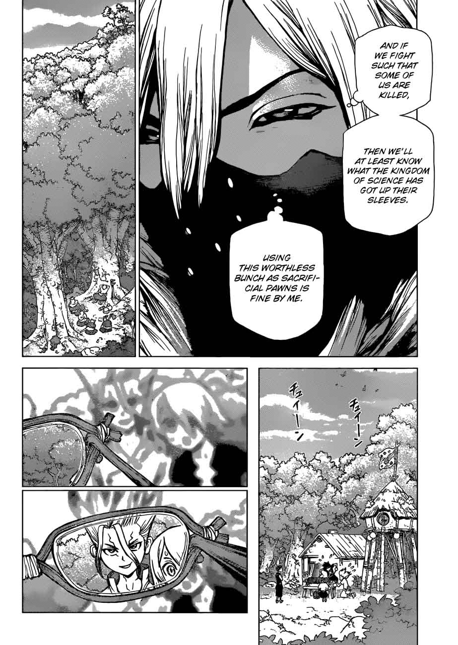 Dr. Stone Manga Chapter 47 page 8 - Science Vs. Power scene