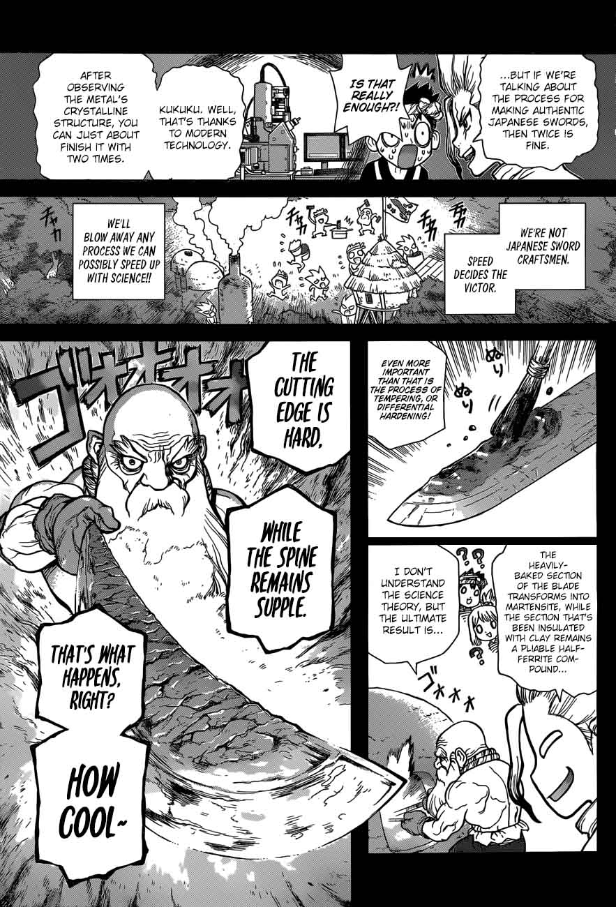 Dr. Stone Manga Chapter 48 page 3 - Blade of Science scene