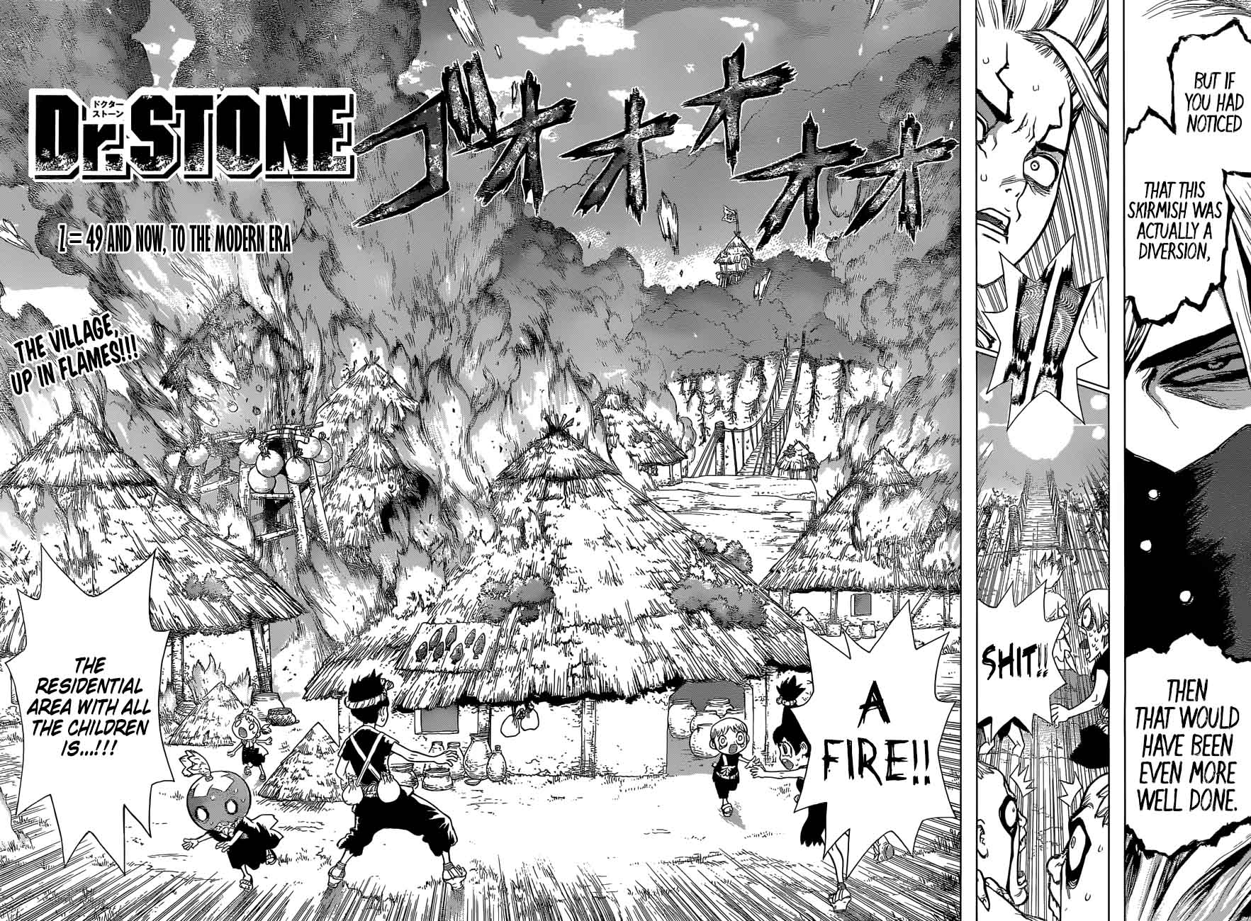 Dr. Stone Manga Chapter 49 page 2 - To the Present scene