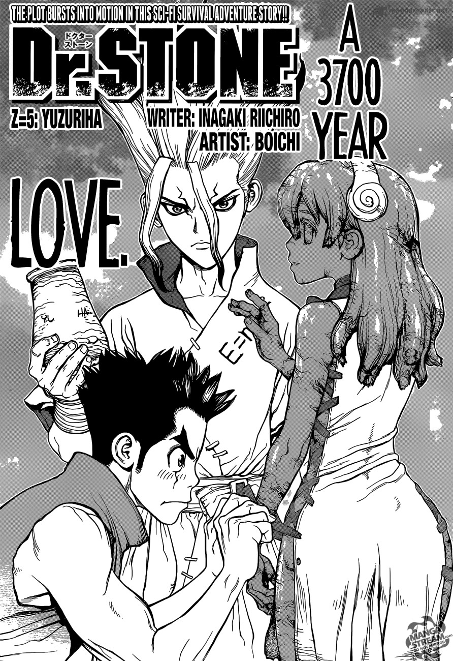Dr. Stone Manga Chapter 5 page 3 - Yuzuriha scene