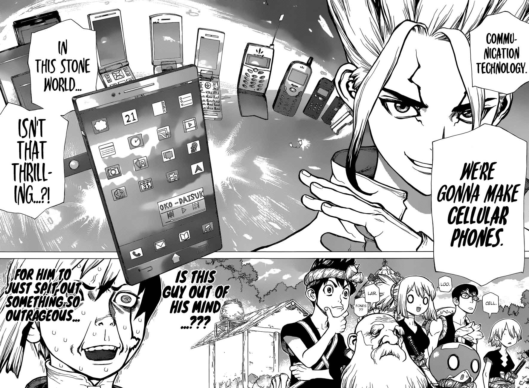 Dr. Stone Manga Chapter 50 page 11 - Humanity's Greatest Weapon scene
