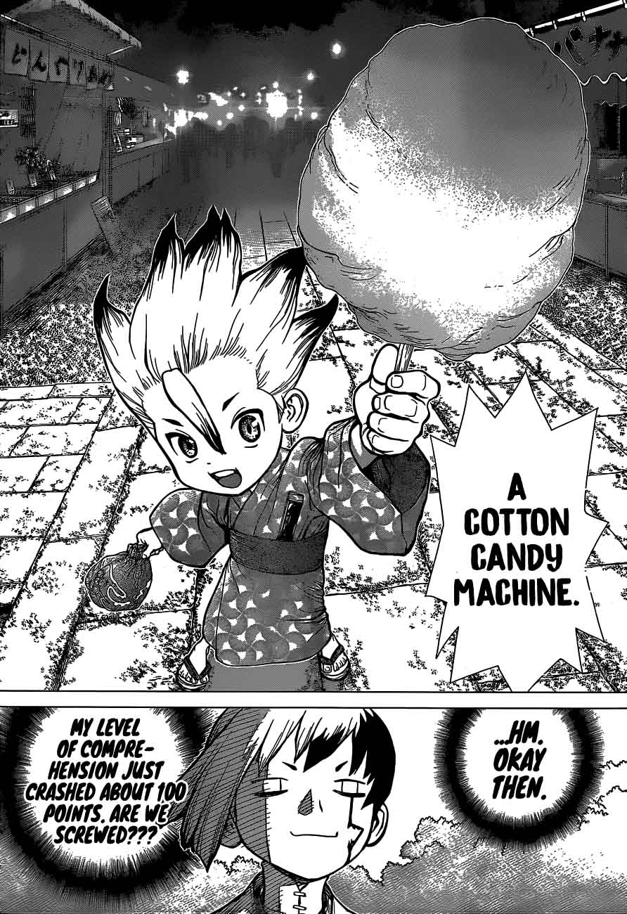 Dr. Stone Manga Chapter 51 page 4 - Sweets for the Stone World scene