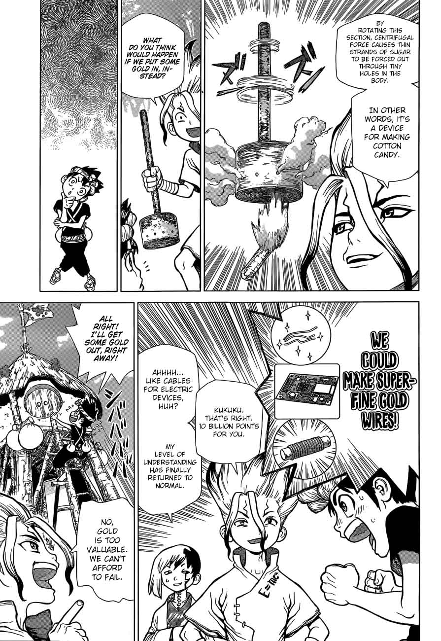 Dr. Stone Manga Chapter 51 page 7 - Sweets for the Stone World scene