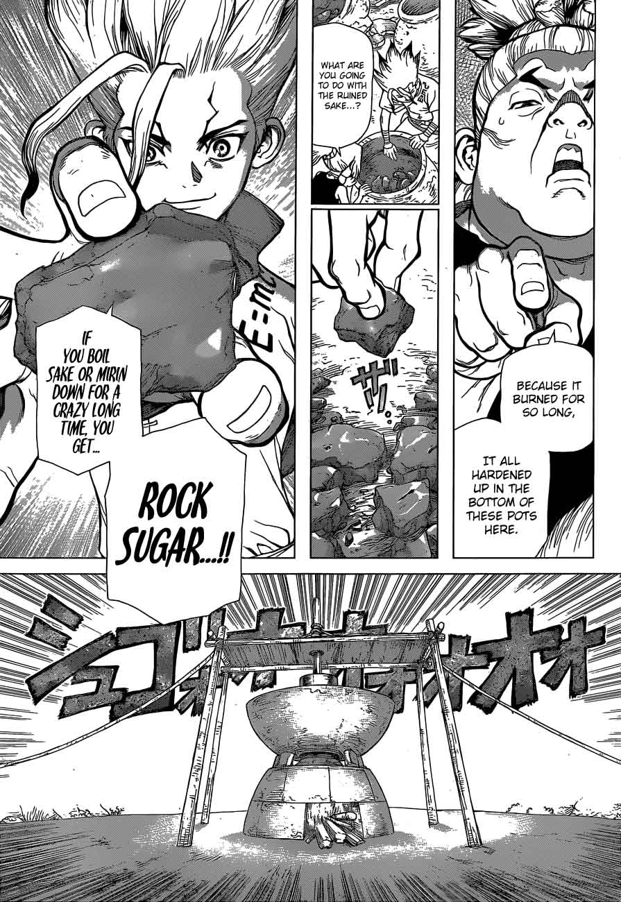 Dr. Stone Manga Chapter 51 page 9 - Sweets for the Stone World scene