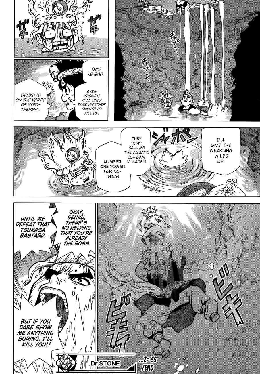 Dr. Stone Manga Chapter 55 page 17 - Treasure Dungeon scene