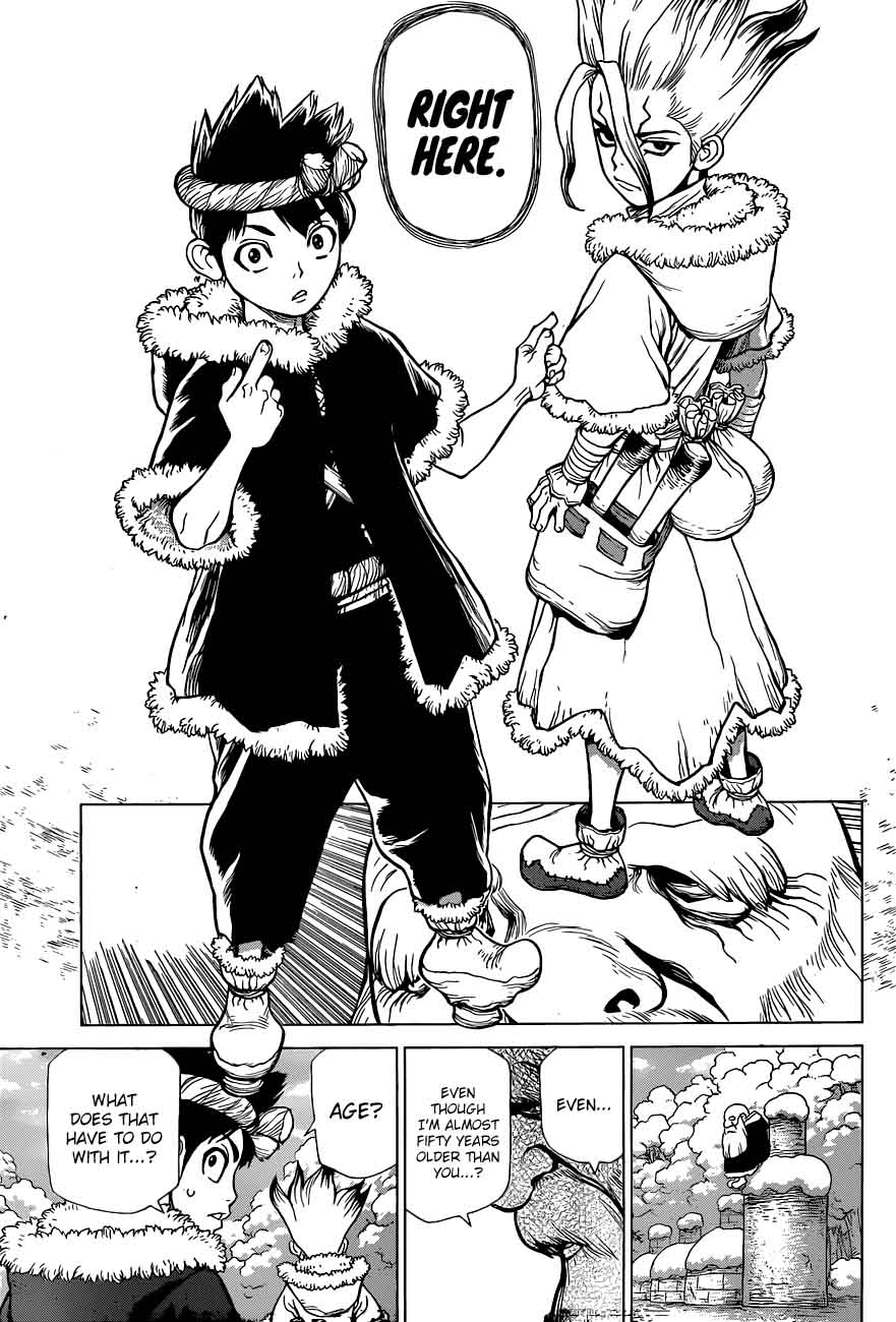 Dr. Stone Manga Chapter 57 page 11 - Heat Heart scene