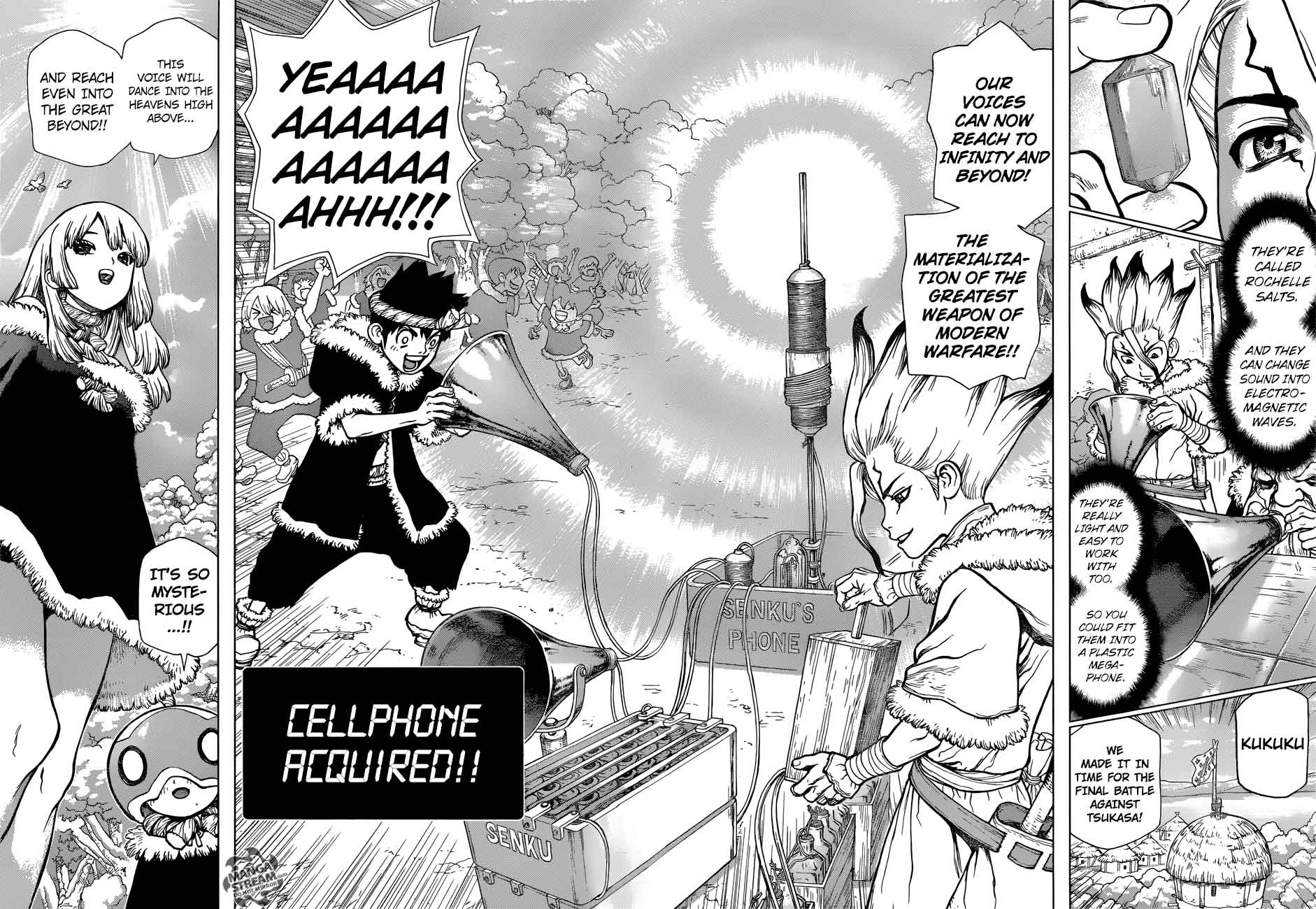 Dr. Stone Manga Chapter 59 page 4 - Voices from Here to Eternity scene