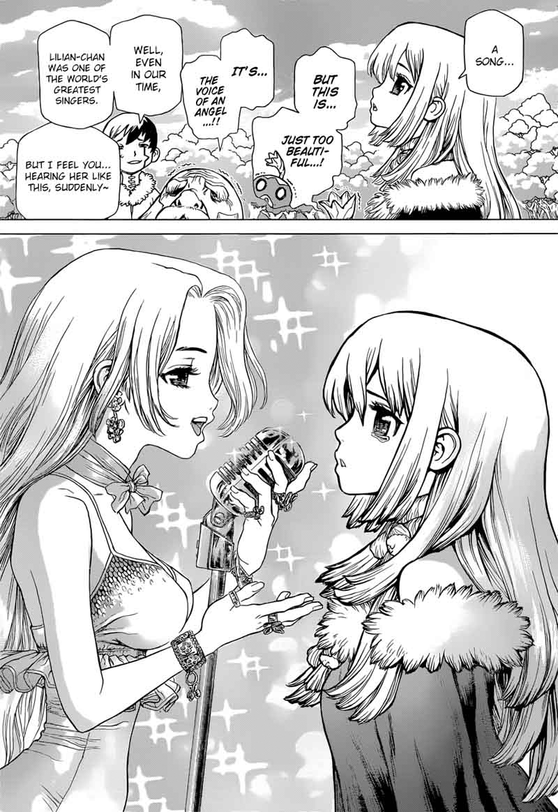 Dr. Stone Manga Chapter 60 page 12 - Angel's Song, Devil's Whisper scene