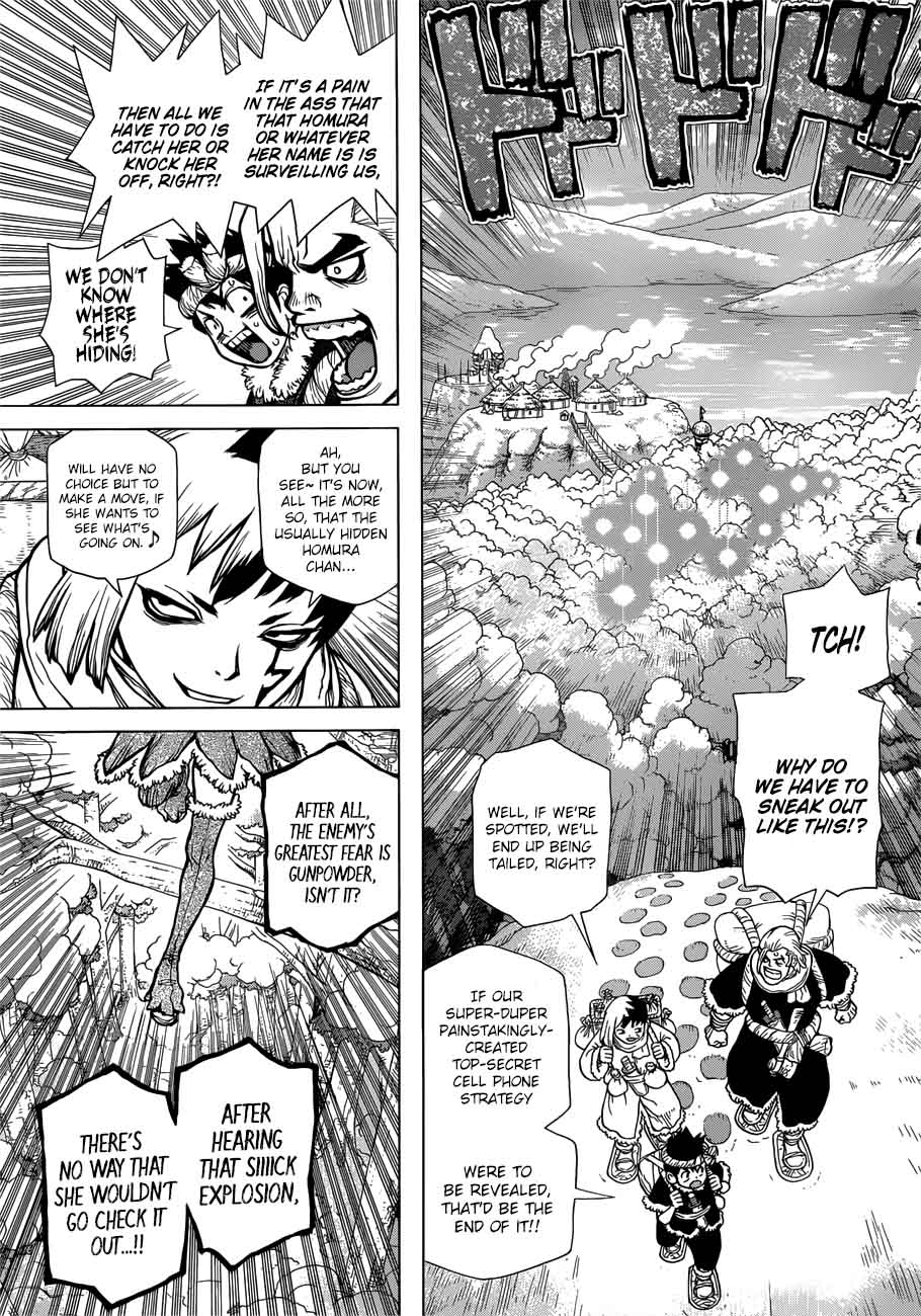 Dr. Stone Manga Chapter 62 page 3 - Double Chase scene