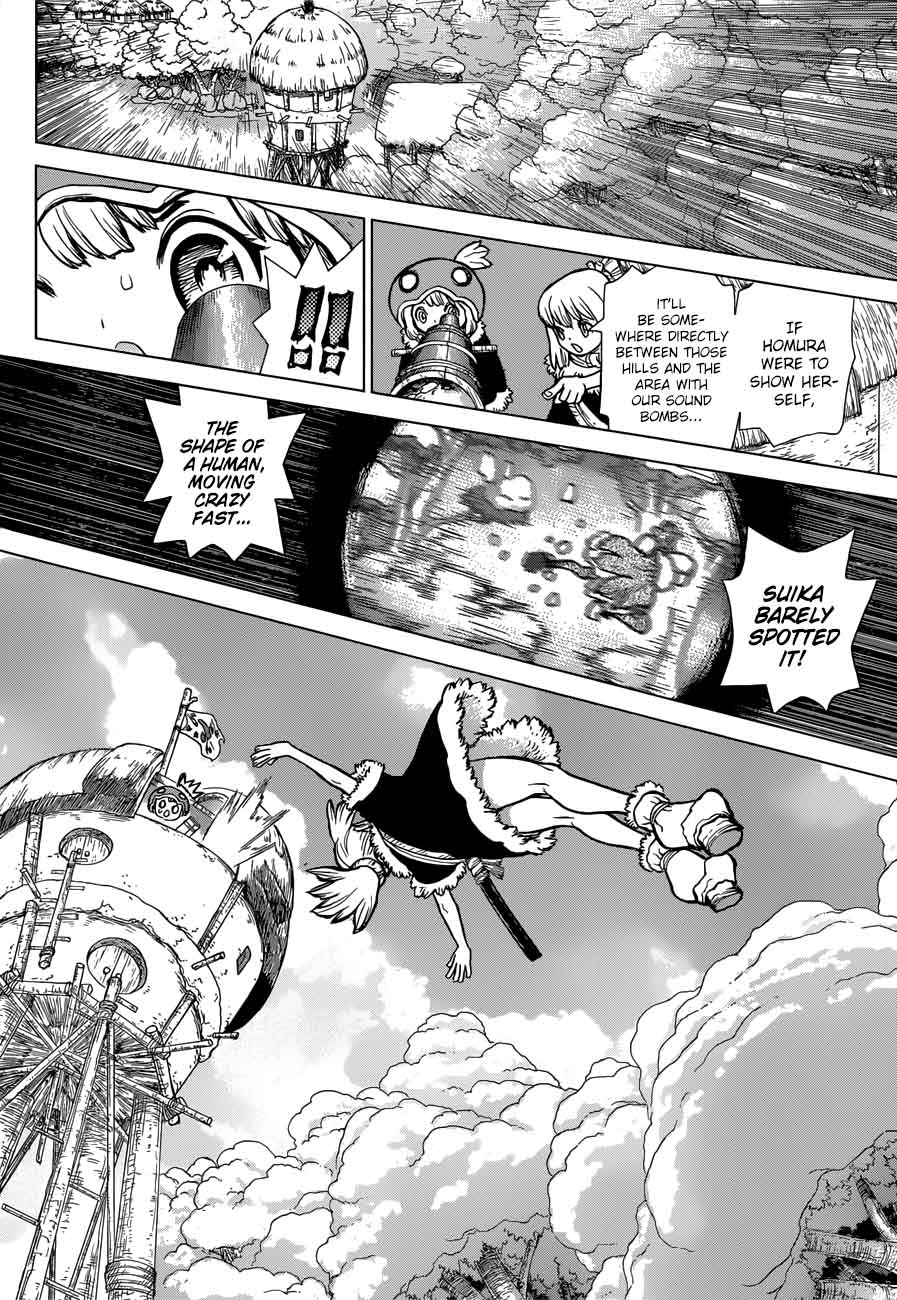 Dr. Stone Manga Chapter 62 page 4 - Double Chase scene