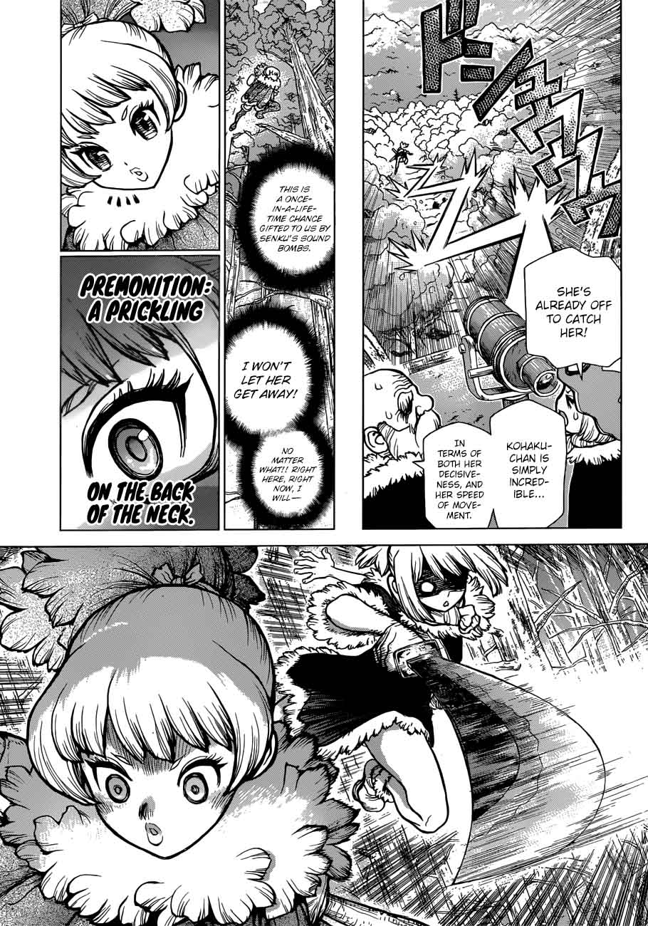 Dr. Stone Manga Chapter 62 page 5 - Double Chase scene
