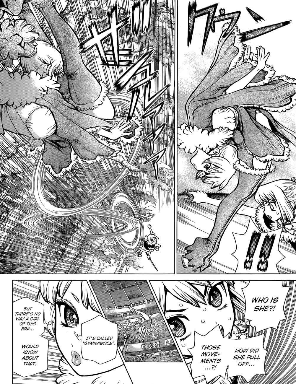 Dr. Stone Manga Chapter 62 page 6 - Double Chase scene