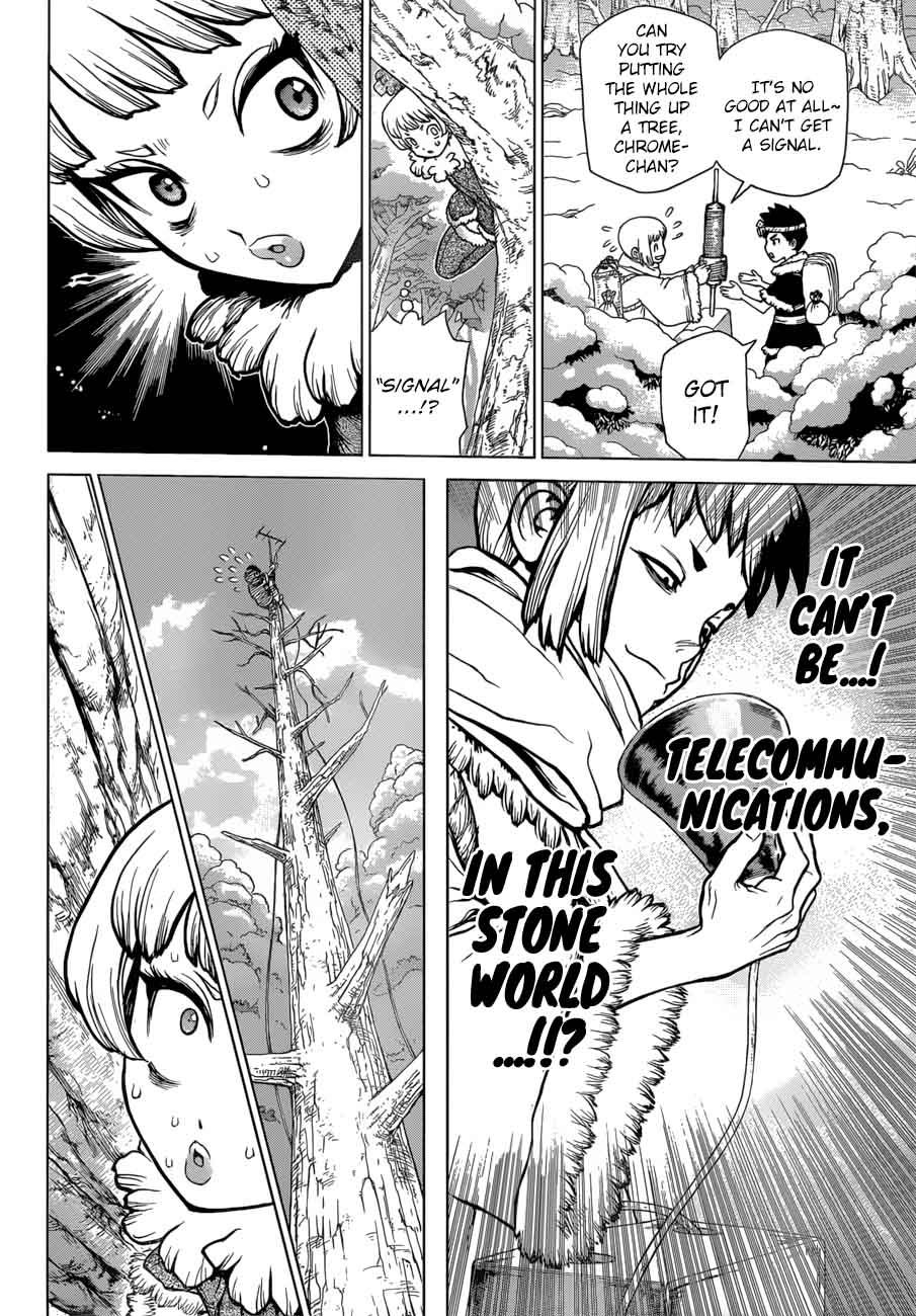 Dr. Stone Manga Chapter 63 page 14 - Information Warfare scene