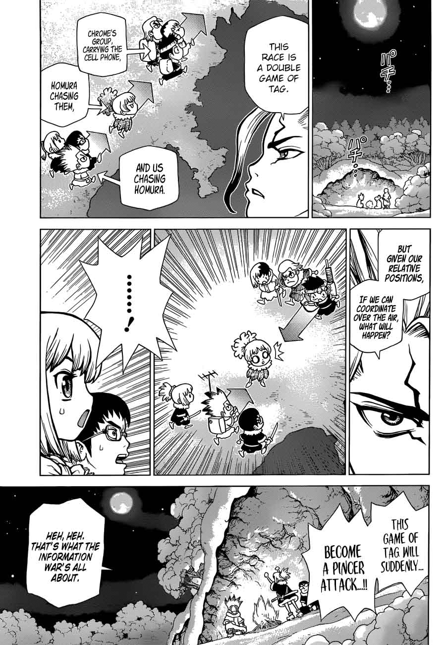 Dr. Stone Manga Chapter 63 page 9 - Information Warfare scene