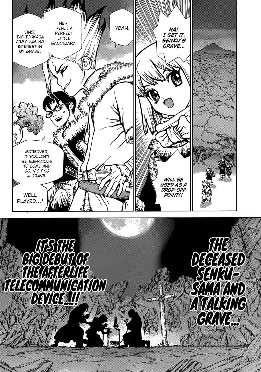 Dr. Stone Manga Chapter 64 page 9 - Hotline scene