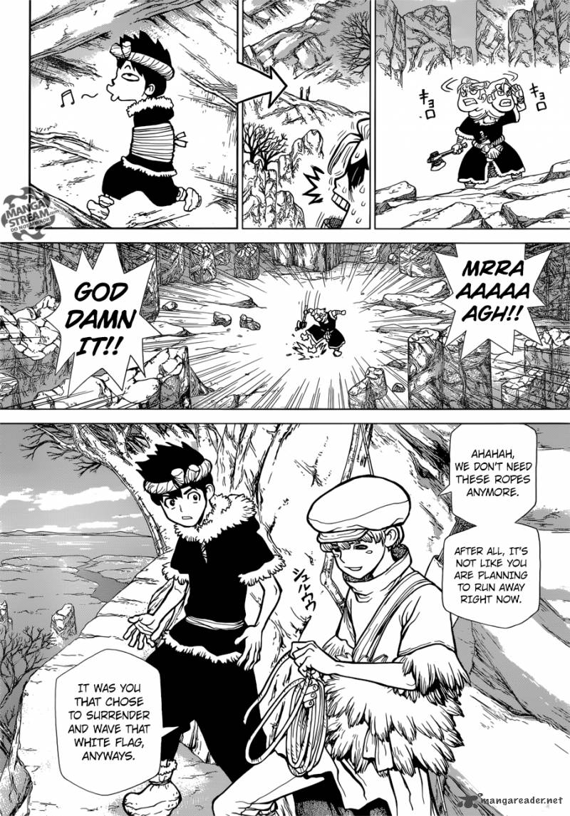 Dr. Stone Manga Chapter 67 page 10 - Full Mobilization scene