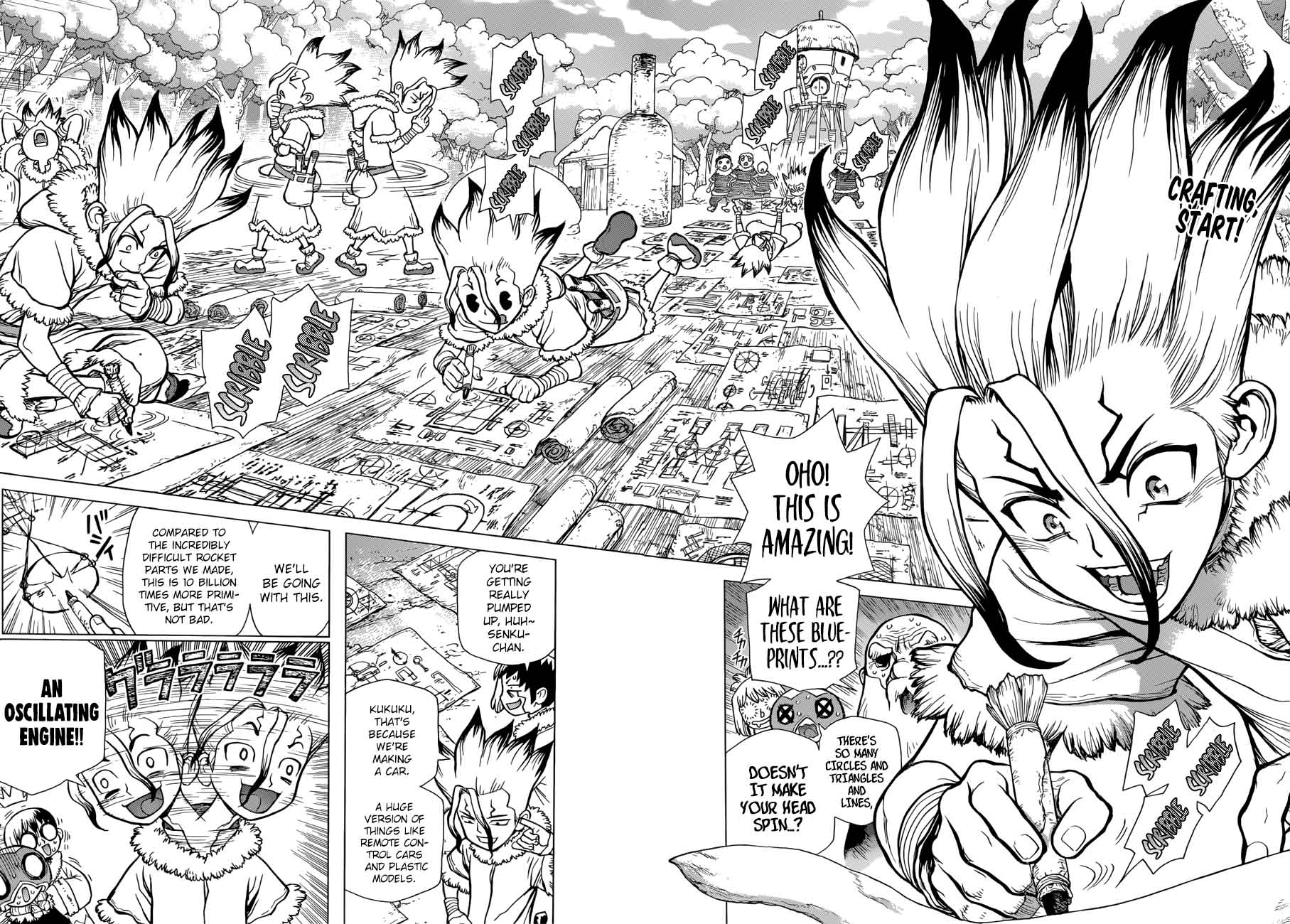 Dr. Stone Manga Chapter 68 page 2 - Flames of Revolution scene