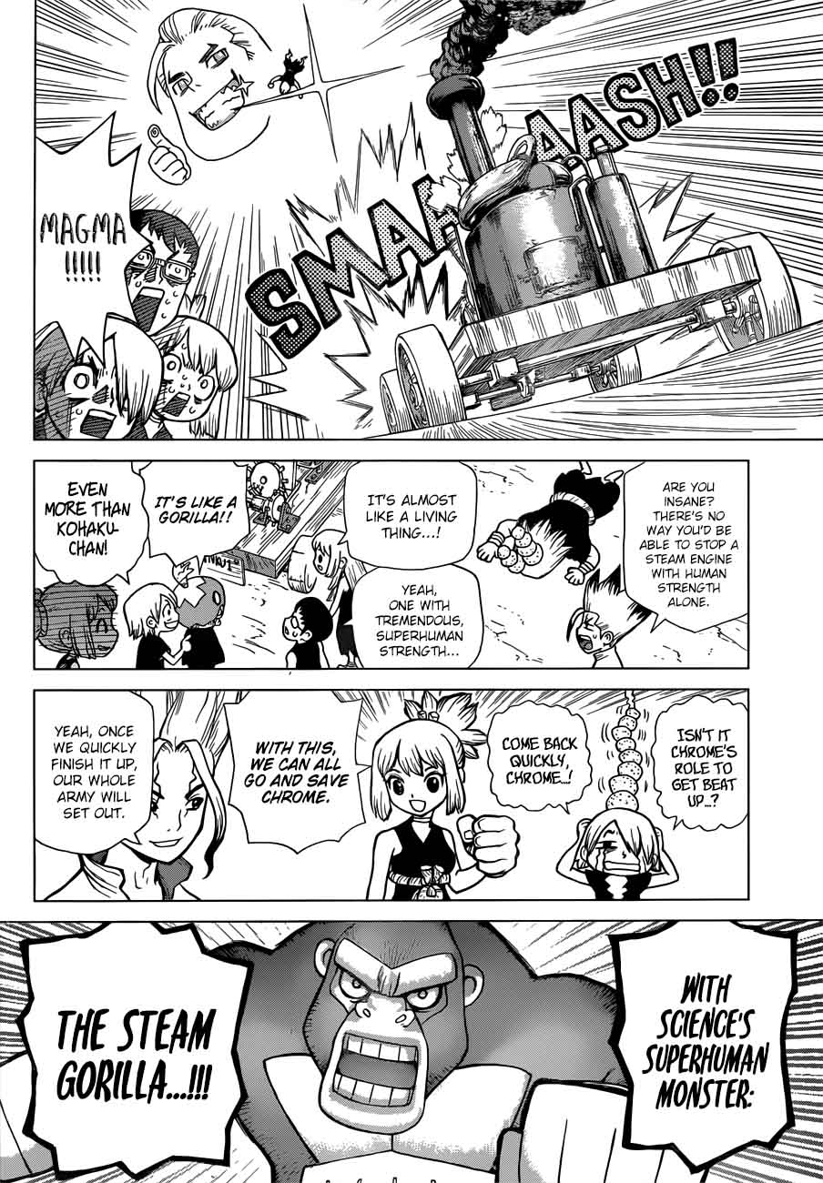 Dr. Stone Manga Chapter 69 page 2 - Steam Gorilla scene