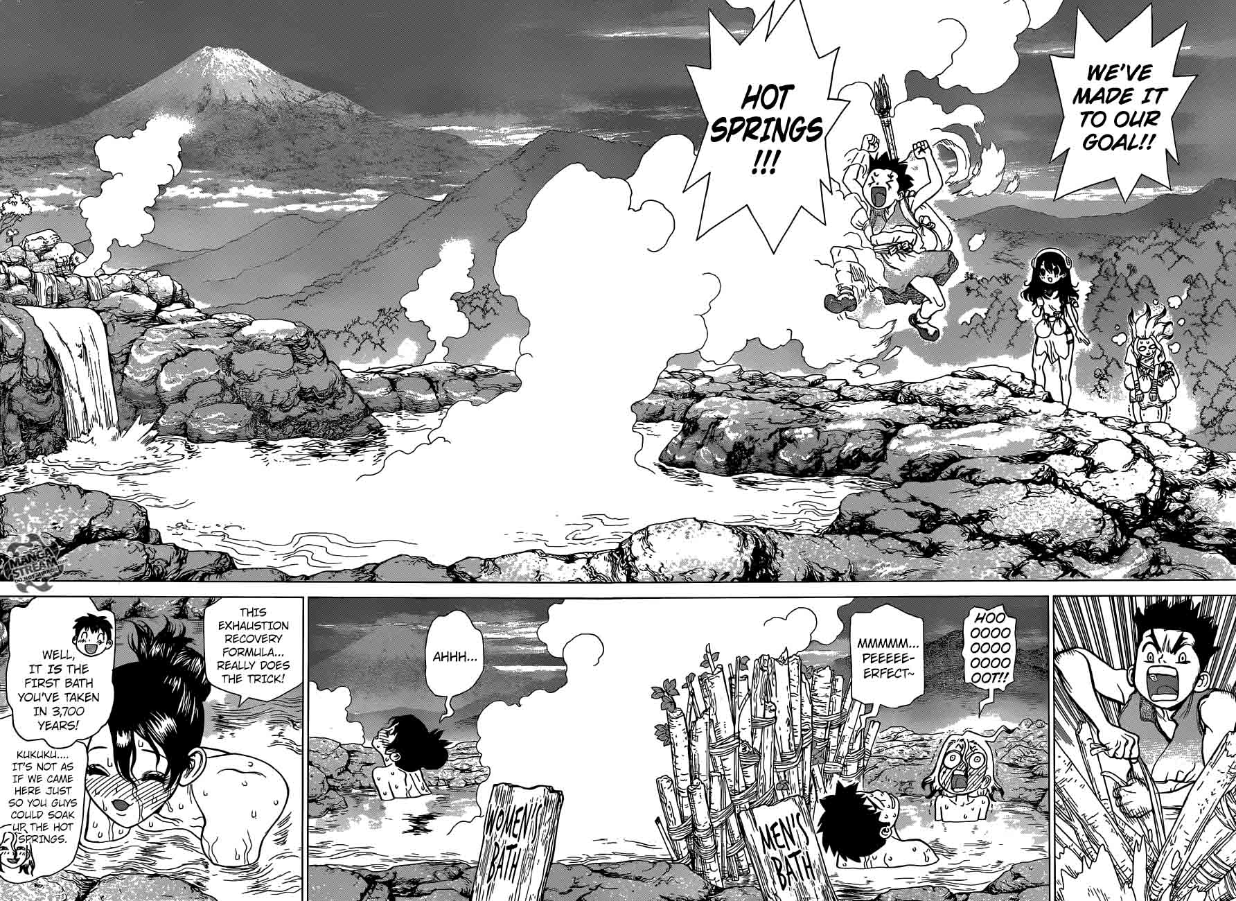 Dr. Stone Manga Chapter 7 page 14 - The Gunpowder Adventure scene