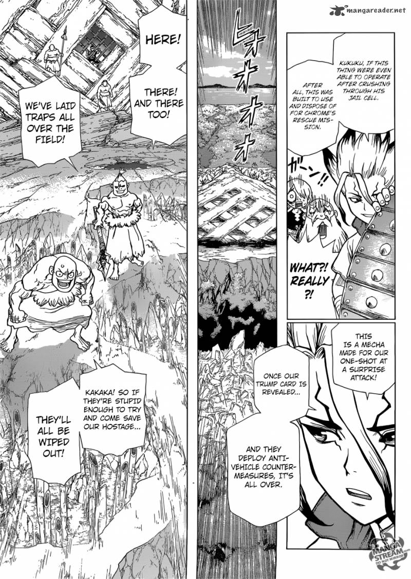 Dr. Stone Manga Chapter 70 page 16 - Paper Shield scene