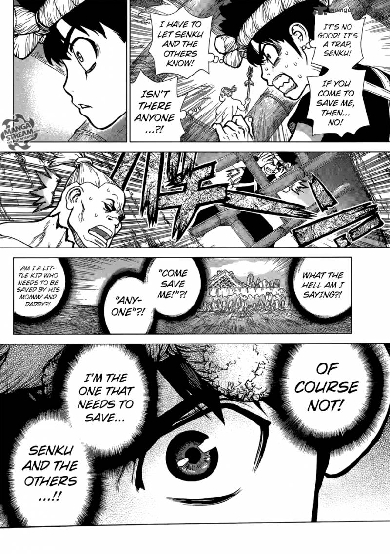 Dr. Stone Manga Chapter 70 page 17 - Paper Shield scene