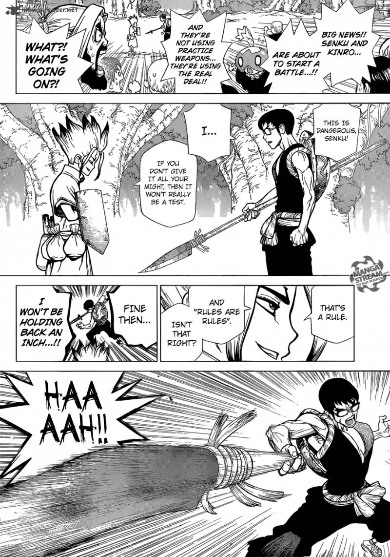 Dr. Stone Manga Chapter 70 page 8 - Paper Shield scene