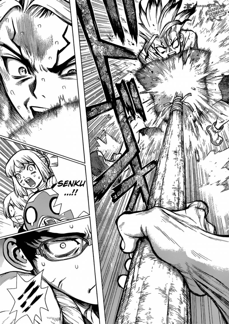 Dr. Stone Manga Chapter 70 page 9 - Paper Shield scene