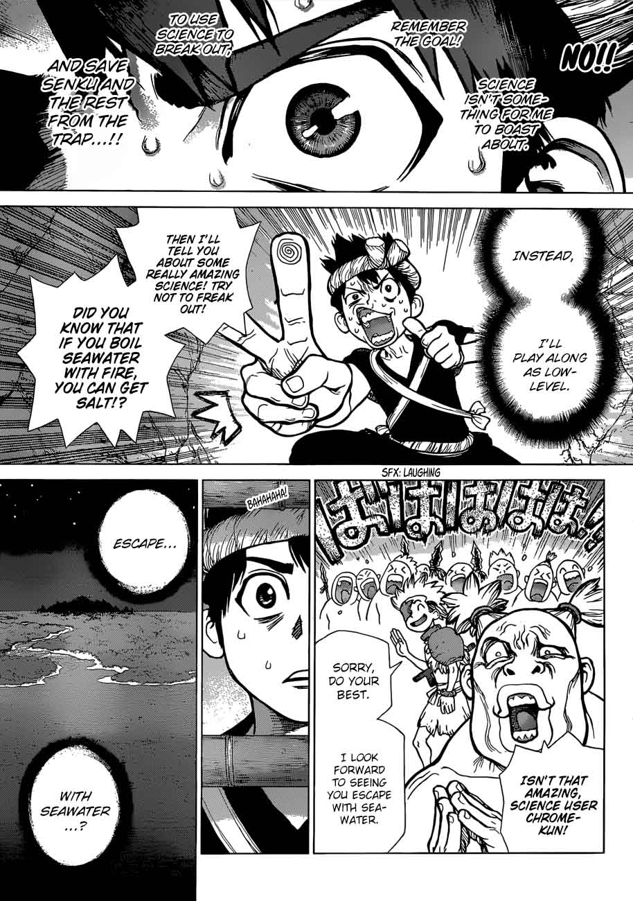 Dr. Stone Manga Chapter 71 page 14 - Prison Break scene