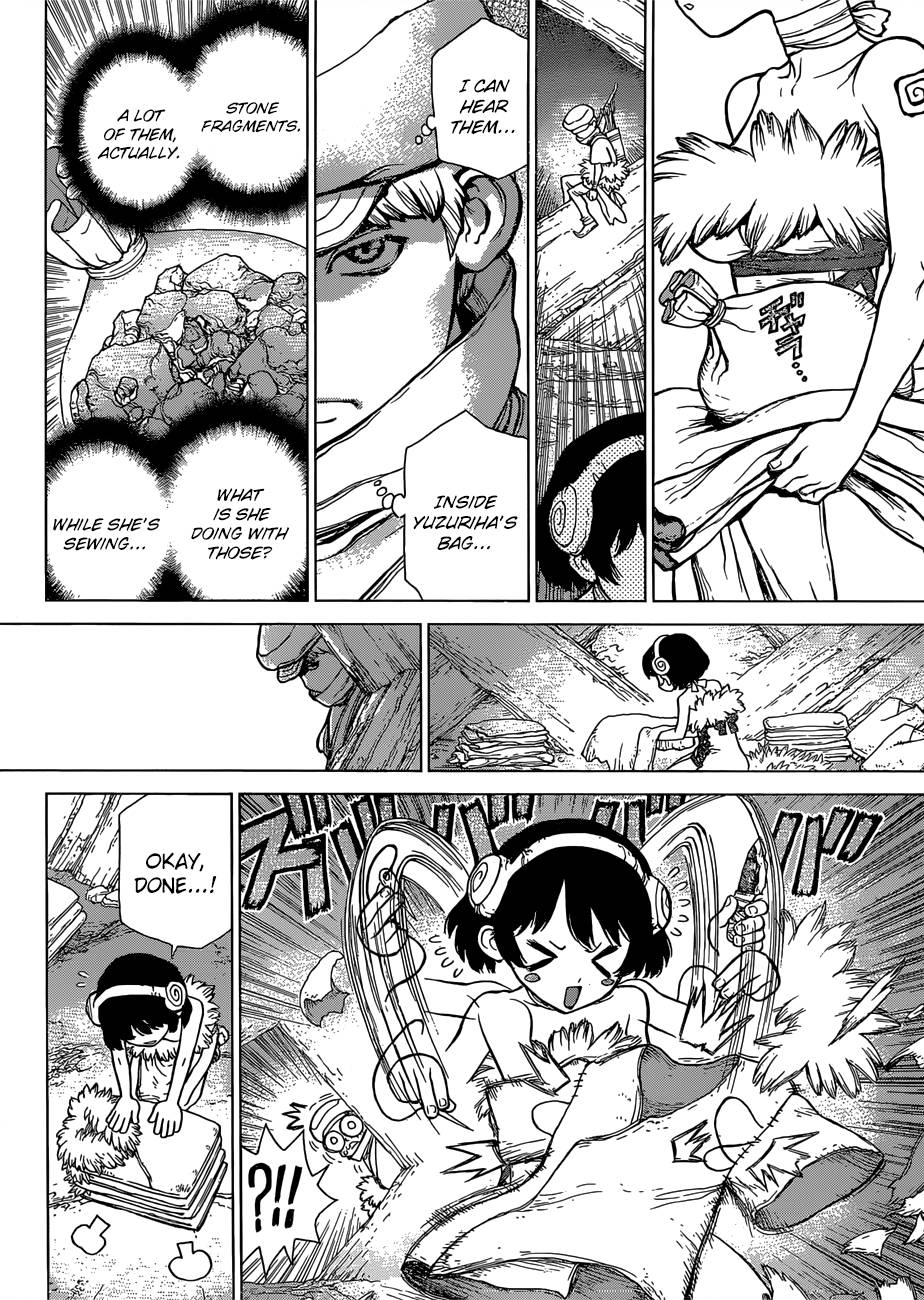 Dr. Stone Manga Chapter 73 page 15 - Top-Secret Mission scene