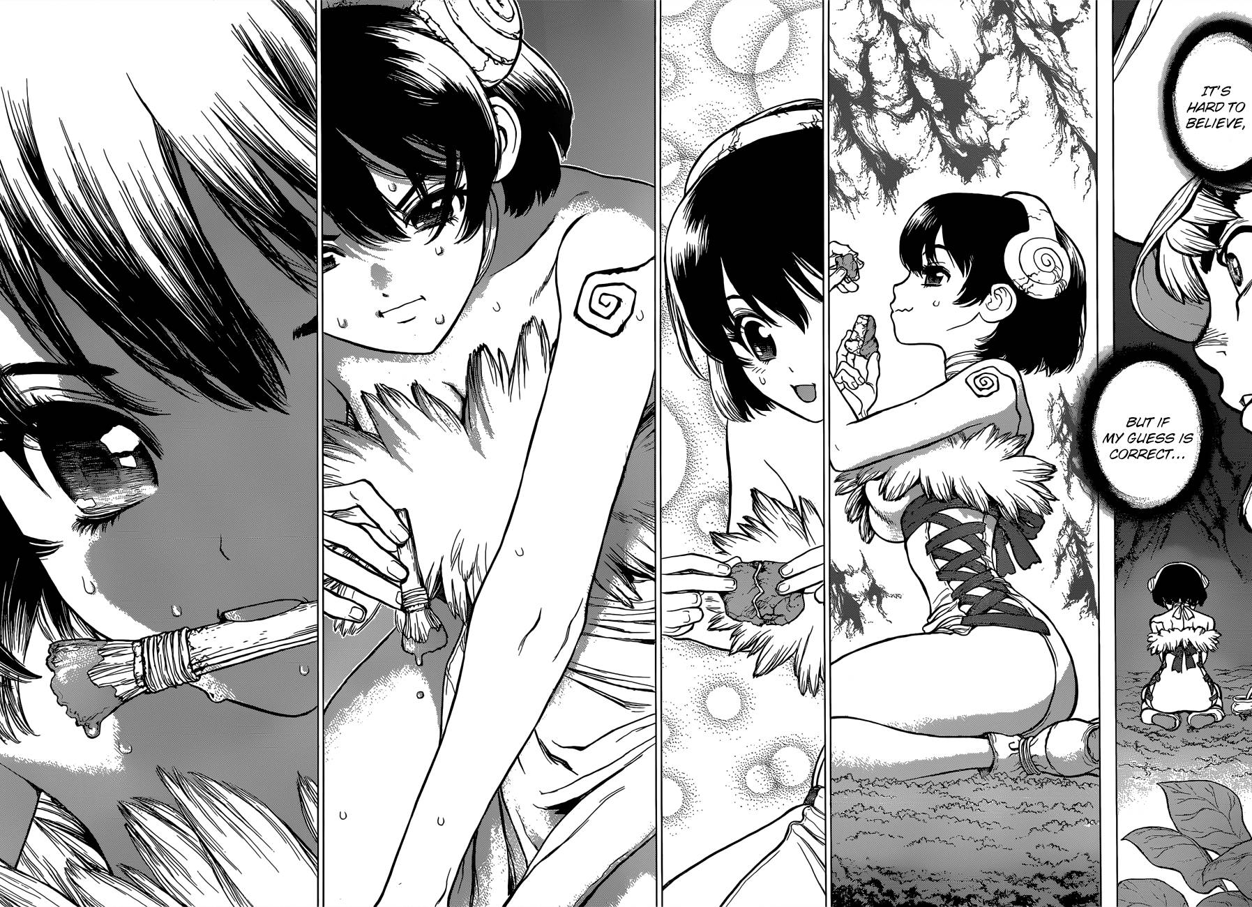 Dr. Stone Manga Chapter 73 page 17 - Top-Secret Mission scene