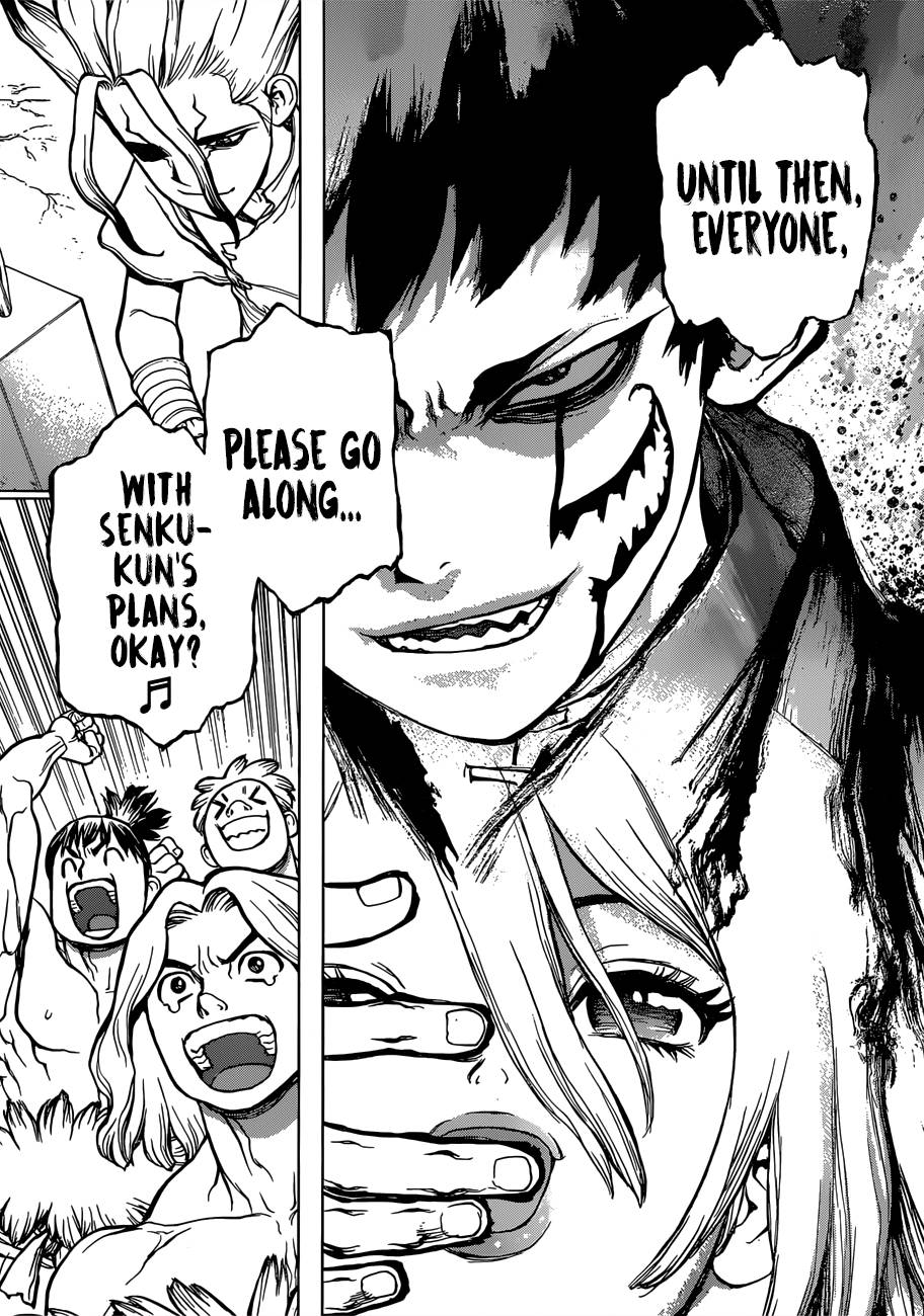 Dr. Stone Manga Chapter 73 page 8 - Top-Secret Mission scene