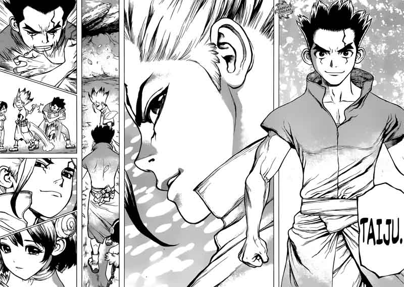 Dr. Stone Manga Chapter 74 page 12 - Fateful 20 Seconds scene