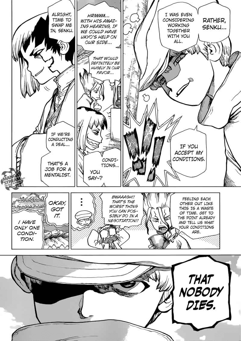 Dr. Stone Manga Chapter 74 page 2 - Fateful 20 Seconds scene