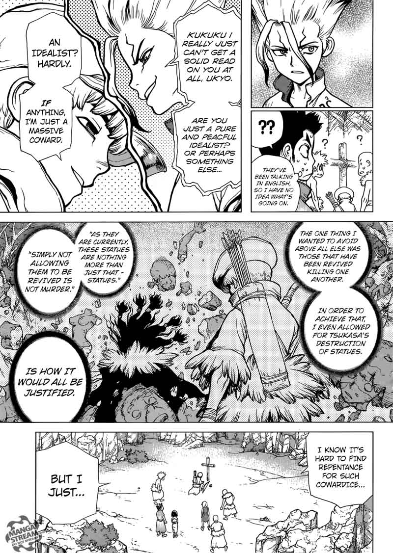 Dr. Stone Manga Chapter 74 page 3 - Fateful 20 Seconds scene