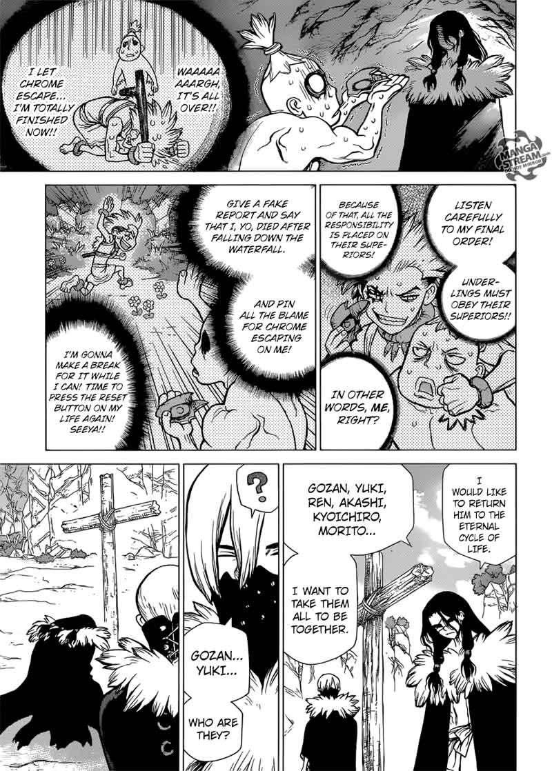 Dr. Stone Manga Chapter 74 page 7 - Fateful 20 Seconds scene