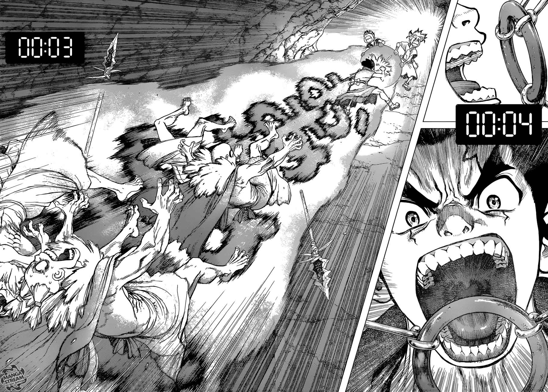 Dr. Stone Manga Chapter 75 page 14 - 20-Second Countdown scene