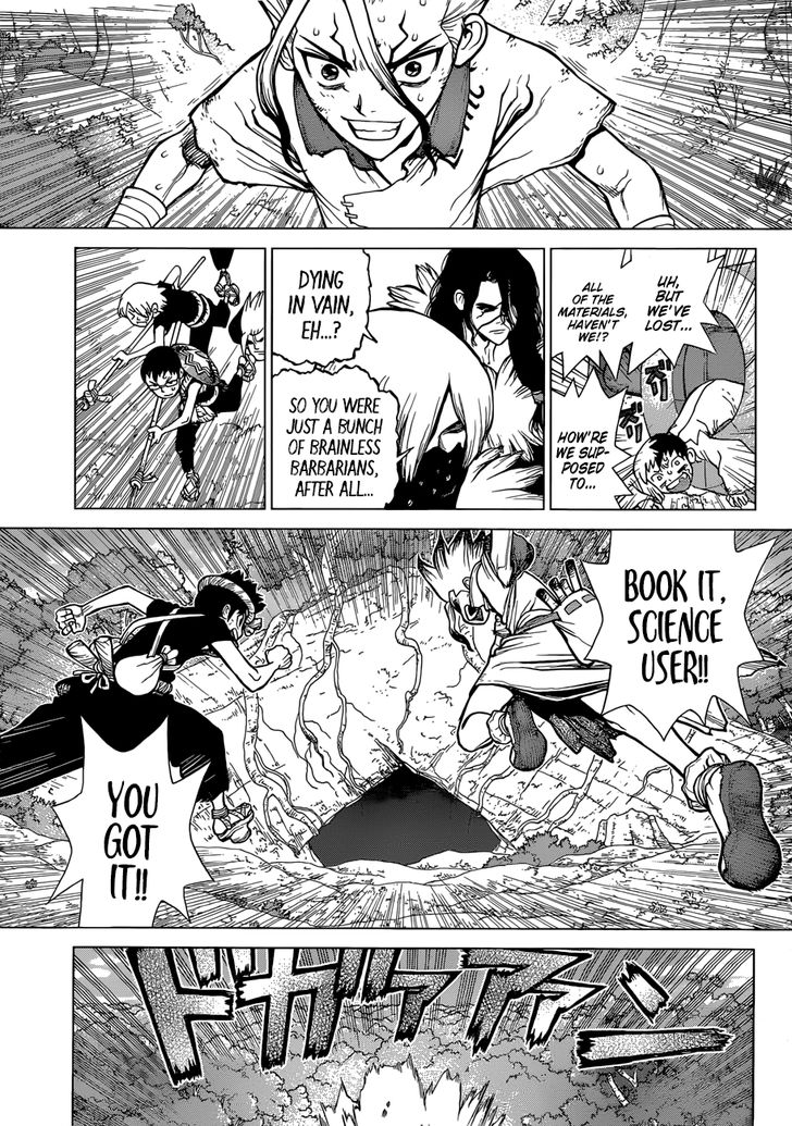 Dr. Stone Manga Chapter 76 page 15 - Final Battle scene