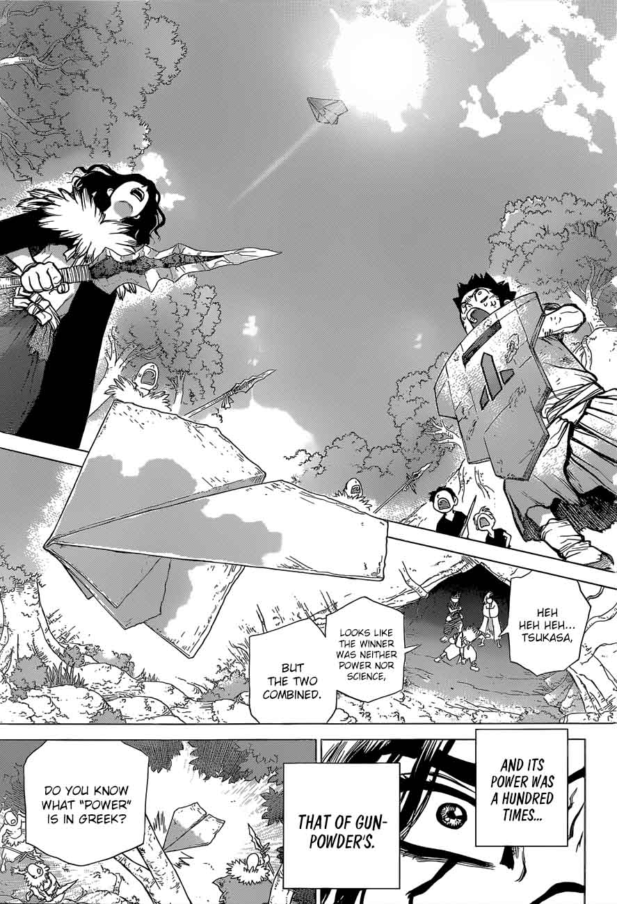 Dr. Stone Manga Chapter 77 page 19 - The Power of Science scene