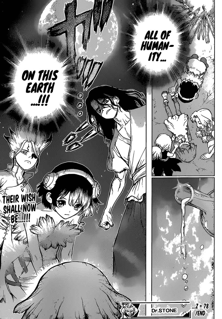 Dr. Stone Manga Chapter 78 page 18 - That Which Destroys or Saves scene