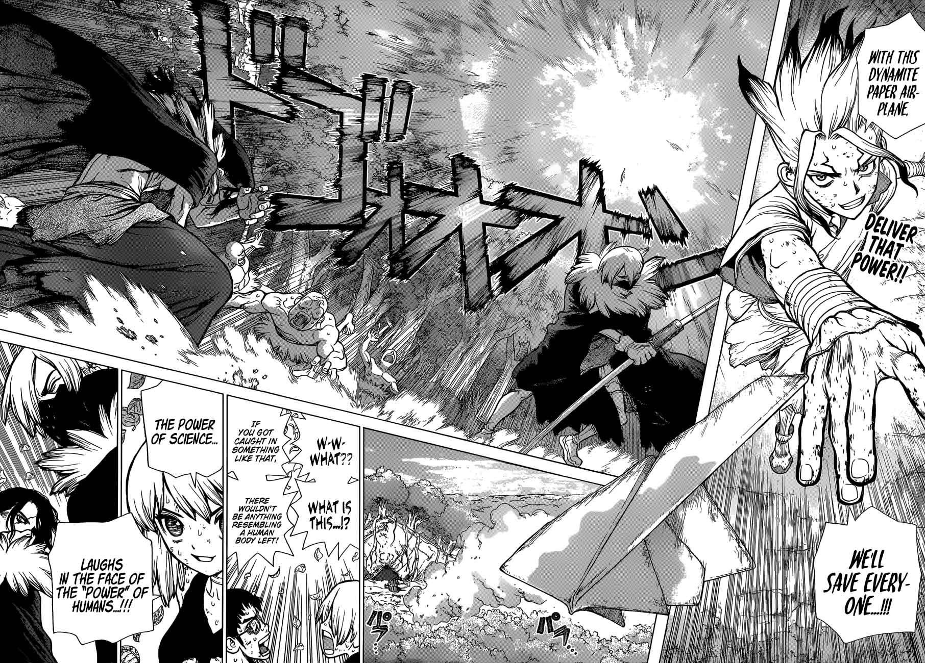Dr. Stone Manga Chapter 78 page 2 - That Which Destroys or Saves scene