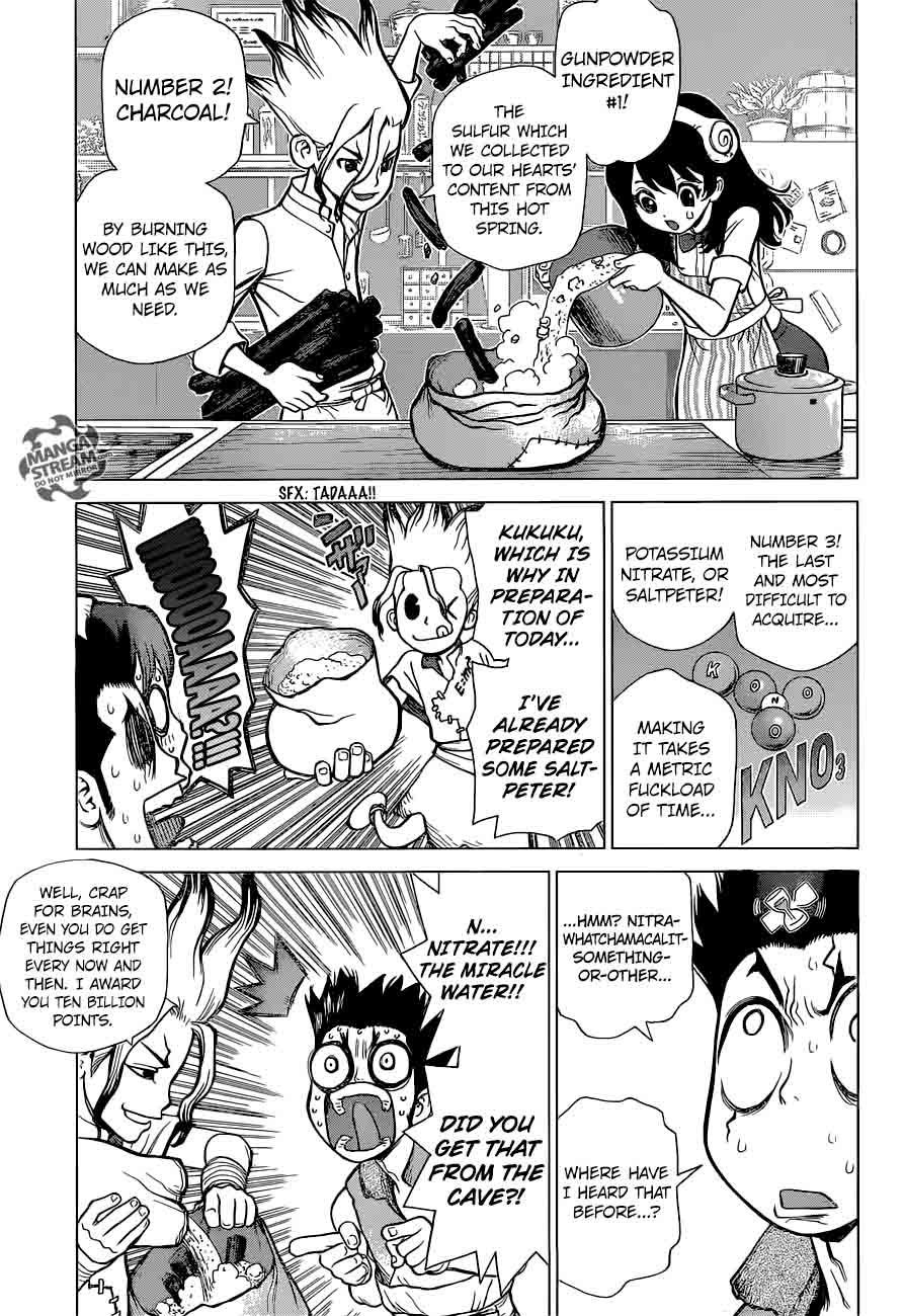 Dr. Stone Manga Chapter 8 page 7 - Raise the Smoke Signal scene