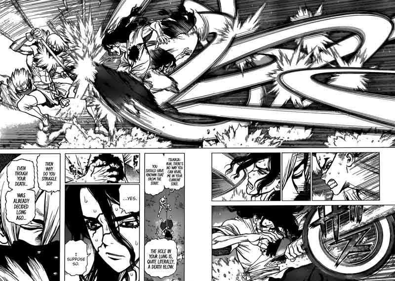 Dr. Stone Manga Chapter 81 page 10 - Fingertip scene