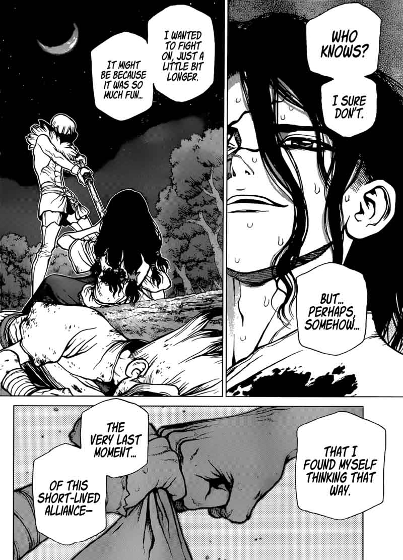 Dr. Stone Manga Chapter 81 page 11 - Fingertip scene